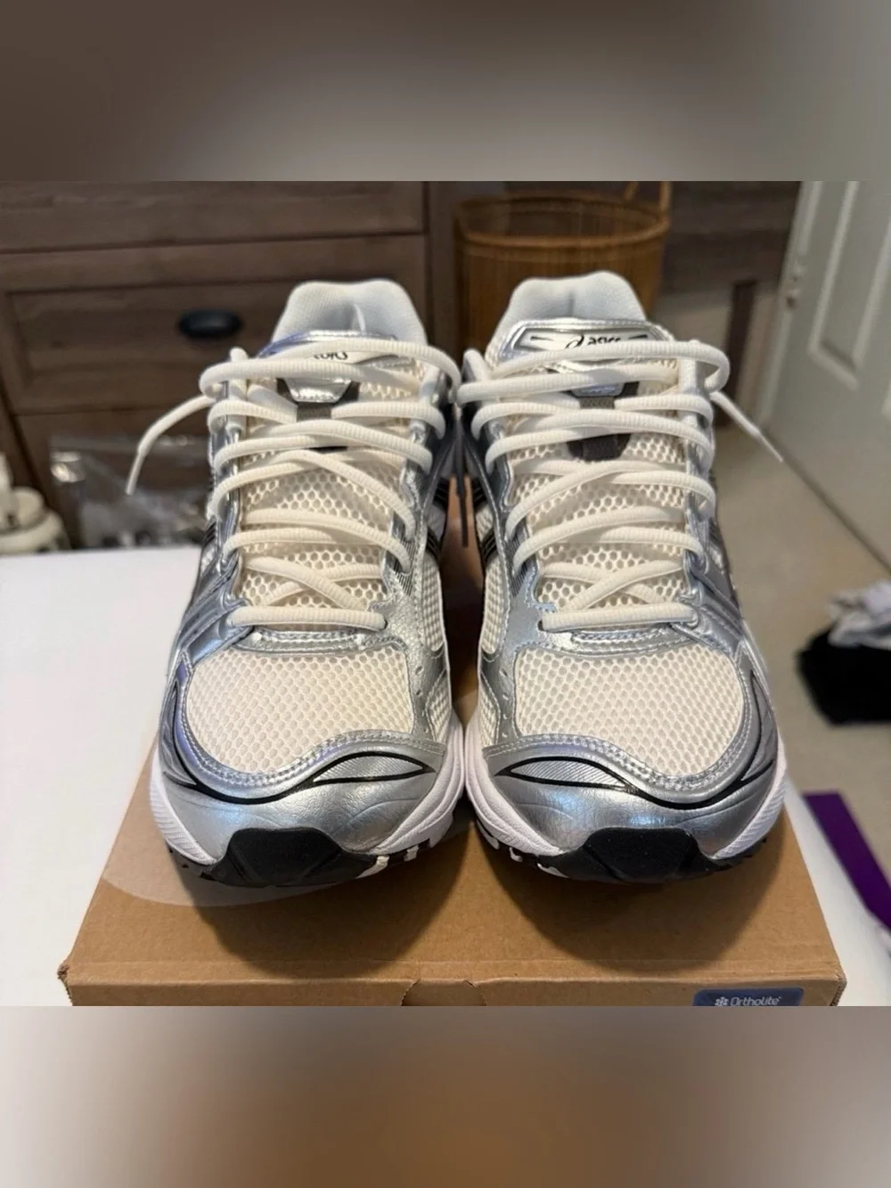 Men's White and Black Running Sneakers